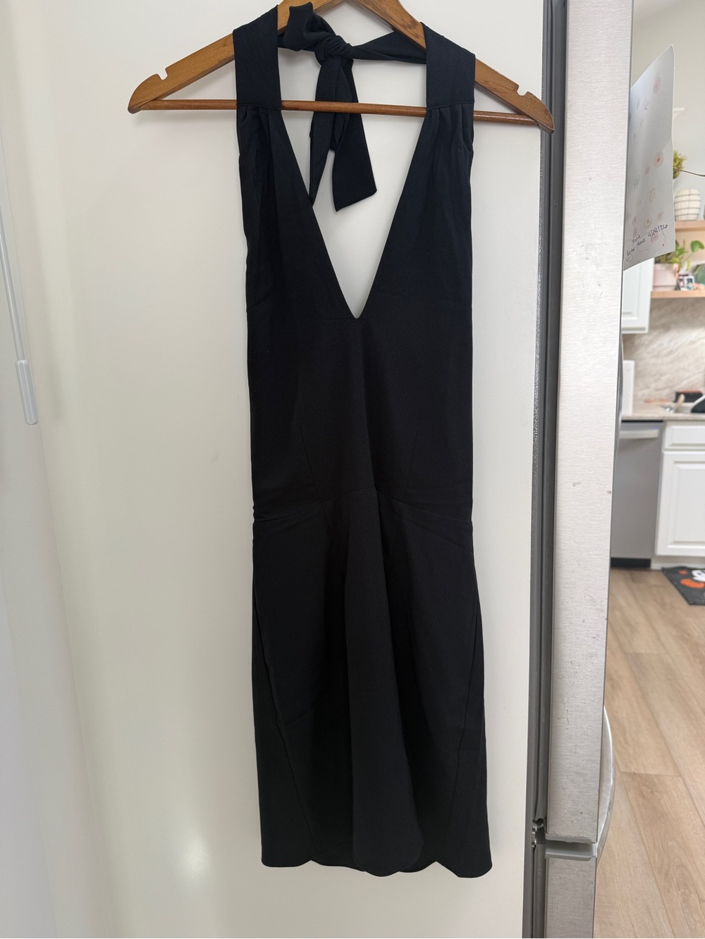 Abercrombie & Fitch Black Halter Tie-Back V-Neck Jumpsuit